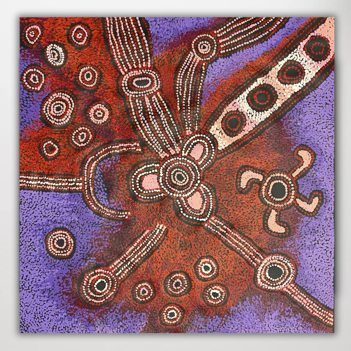 Original painting by APY artist Sophia Tunkin, Minyma Malilu