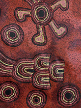Load image into Gallery viewer, Up close dotwork by Sophia Tunkin red, browns and yellows
