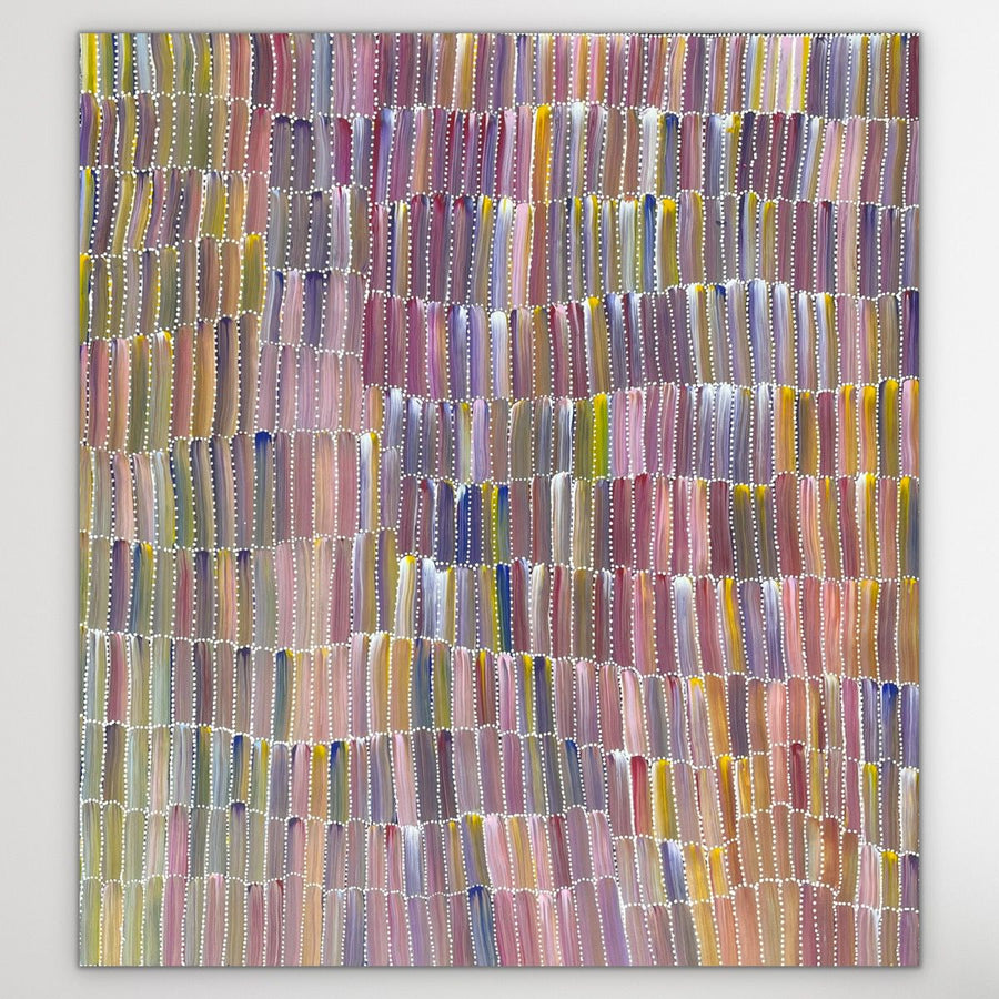 Yam dreaming story displayed on white wall