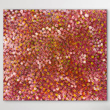 Load image into Gallery viewer, "Bush Plum" Stephen Pitjara 91cm x 81cm Beautiful Simple Aboriginal Art, from Utopian Region
