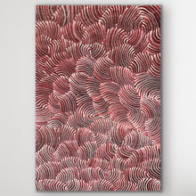 Load image into Gallery viewer, Close-up of textured sand dunes in Maureen Nampijinpa Hudson&#39;s Aboriginal artwork, Central Desert style
