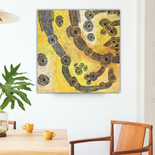 Load image into Gallery viewer, Original painting by Teresa Baker Tunkin in art room setting
