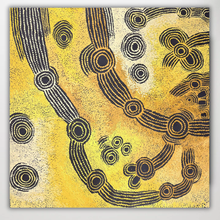 Load image into Gallery viewer, Teresa Baker Tunkin 90cm x 90cm yellow

