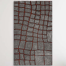 Load image into Gallery viewer, &quot;Tingari&quot; by Thomas Tjapaltjarri. Red, black and white artwork
