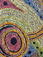 Load image into Gallery viewer, "Tjukula" Audrey Brumby 101cm x 91cm close up dotwork of Indigenous artwork
