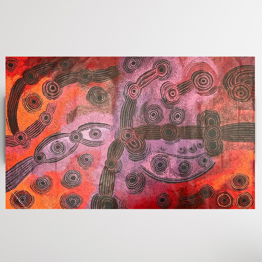 "Minyma Malilu" original Aboriginal painting by Teresa Baker, 161cm x 98cm - authentic Indigenous Australian artwork