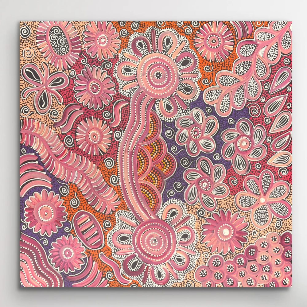 "Bush Flowers" Bernadine Johnson Kemarre 60cm x 60cm