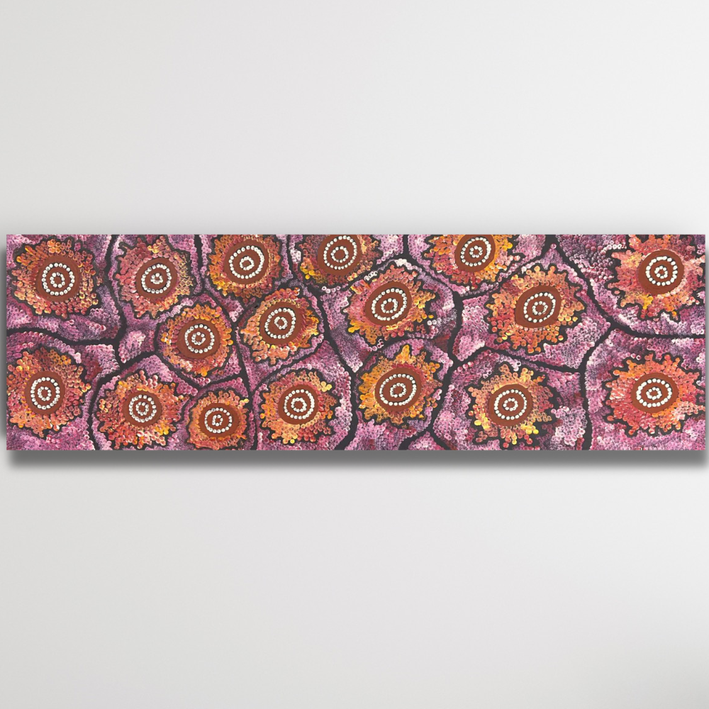 "Fire Dreaming" Maureen Nampijinpa Hudson 114cm x 36cm