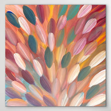 Load image into Gallery viewer, "Bush Medicine Leaves" original Aboriginal painting by Roseanne Morton Petyarre, 62cm x 60cm - authentic Indigenous Australian artwork
