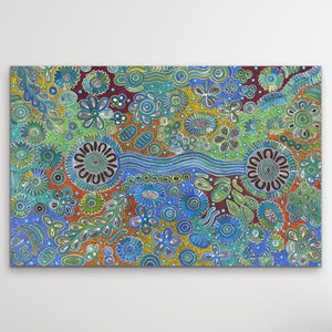 "Bush Flowers" Bernadine Johnson Kemarre 144cm x 94cm