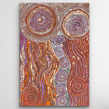 Load image into Gallery viewer, Detail of Minyma Kutjara showing layered desert mark making by Joanne Ken
