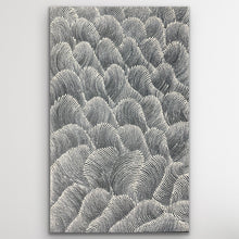 Load image into Gallery viewer, Vertical composition showing the flowing repetition of the dune formations created through intricate dotting.
