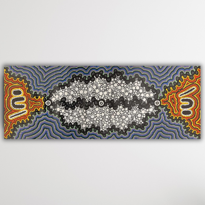 Vivienne Kelly original painting Snake Dreaming horiztonal 