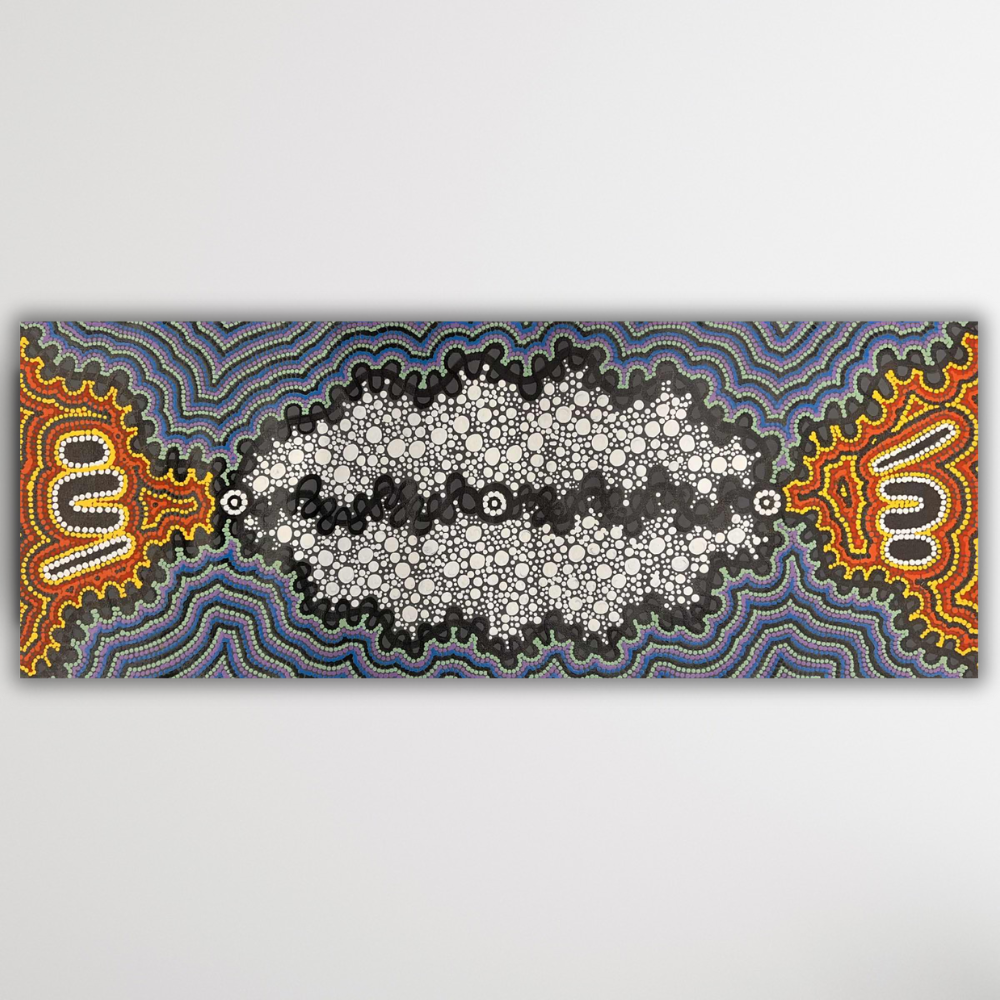 Vivienne Kelly original painting Snake Dreaming horiztonal 