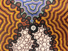 Load image into Gallery viewer, Vivienne Kelly original painting Blue, orange, Yellow, Browns. 
