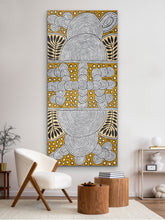 Load image into Gallery viewer, "My Special Homeland (Papunya)" Aboriginal painting by Debra Nangala McDonald displayed in modern room setting
