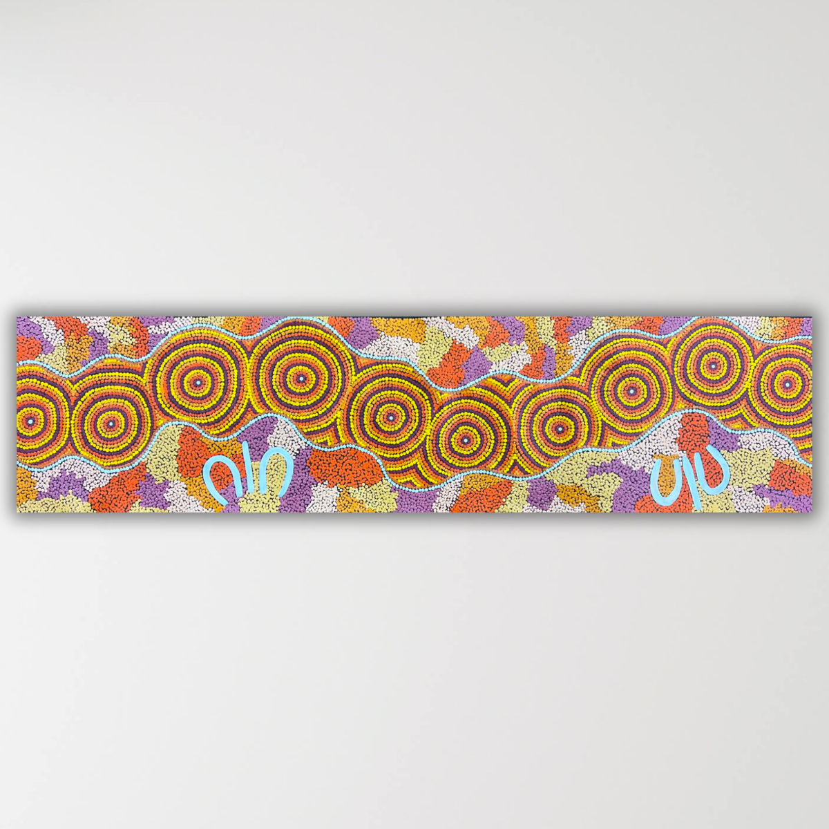 "Wanampi Tjukurpa (Piltati)" Tanya Martin Tiger 121cm x 30cm, original Aboriginal painting