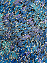 Load image into Gallery viewer, "Water Dreaming" Chantelle Nampijinpa Robertson 93cm x 91cm close up brushstrokes 
