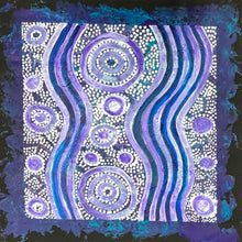 Load image into Gallery viewer, "Water Dreaming" original Aboriginal painting by Maureen Nampijinpa Hudson, 41cm x 40cm - authentic Indigenous Australian artwork
