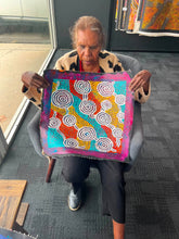 Load image into Gallery viewer, "Water Dreaming" original Aboriginal painting by Maureen Nampijinpa Hudson, 44cm x 42cm - authentic Indigenous Australian artwork
