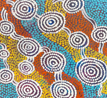 Load image into Gallery viewer, "Water Dreaming" original Aboriginal painting by Maureen Nampijinpa Hudson, 44cm x 42cm - authentic Indigenous Australian artwork
