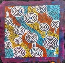 Load image into Gallery viewer, "Water Dreaming" original Aboriginal painting by Maureen Nampijinpa Hudson, 44cm x 42cm - authentic Indigenous Australian artwork
