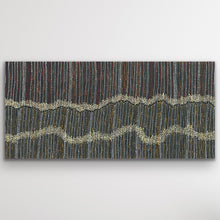 Load image into Gallery viewer, Horizontal view of Aboriginal Water Dreaming artwork with flowing dot lines
