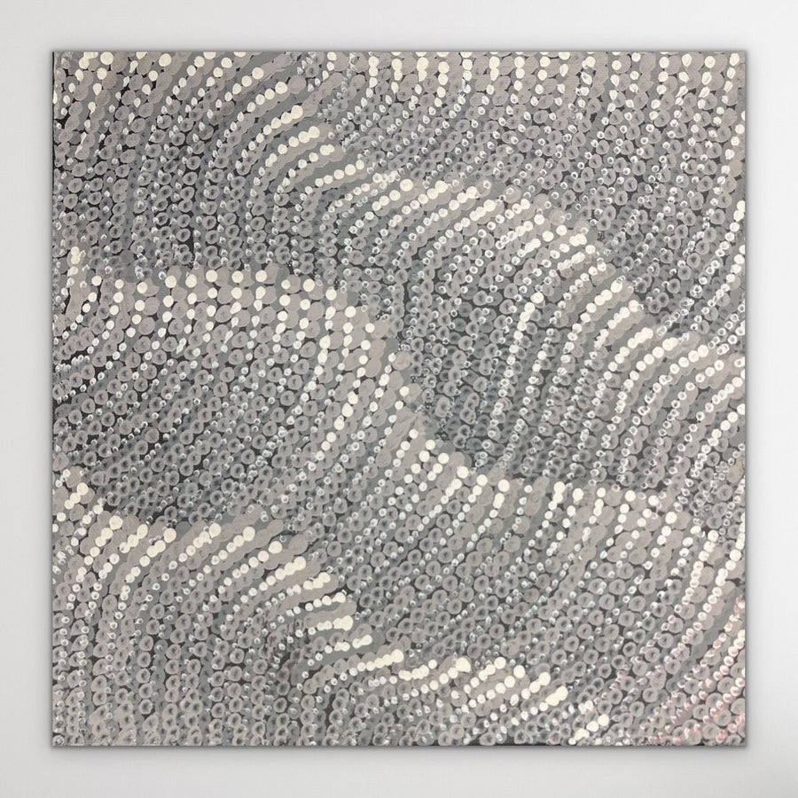 "Sand Dunes (Tali)" original Aboriginal painting by Maureen Nampijinpa Hudson, 30cm x 30cm - authentic Indigenous Australian artwork