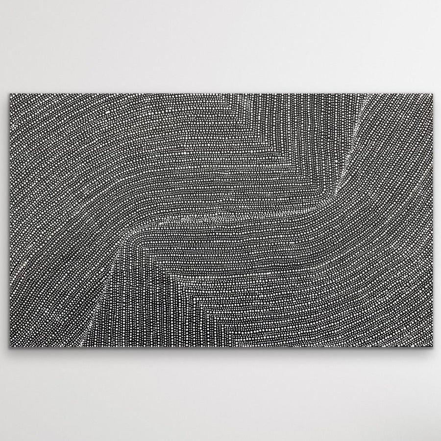 "Bush Onion" original Aboriginal painting by Tansy Martin, 83cm x 140cm - authentic Indigenous Australian artwork