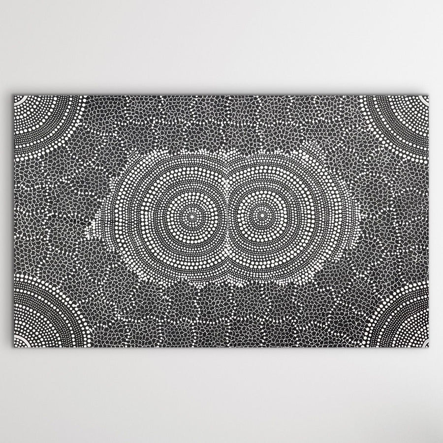 "Bush Onion" original Aboriginal painting by Nancy Martin Napangarti, 138cm x 87cm - authentic Indigenous Australian artwork