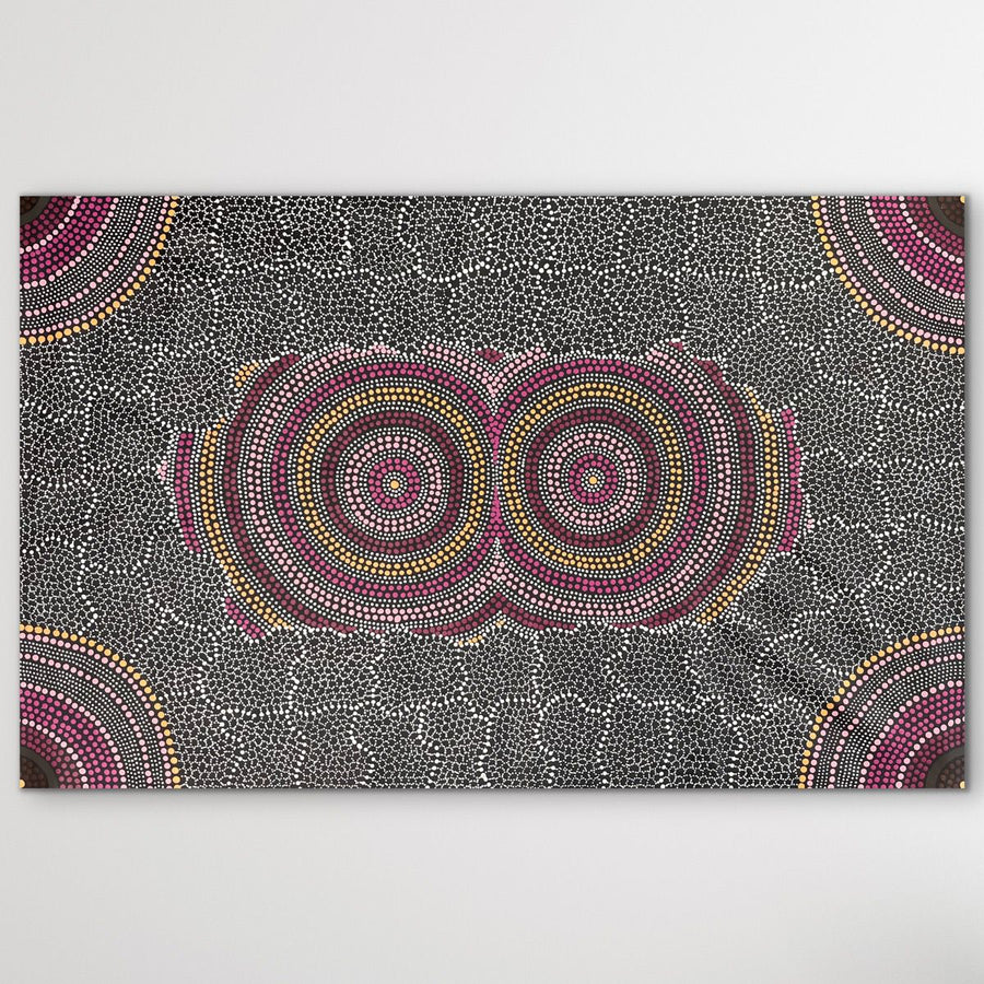 "Bush Onion" original Aboriginal painting by Nancy Martin Napangarti, 140cm x 89cm - authentic Indigenous Australian artwork