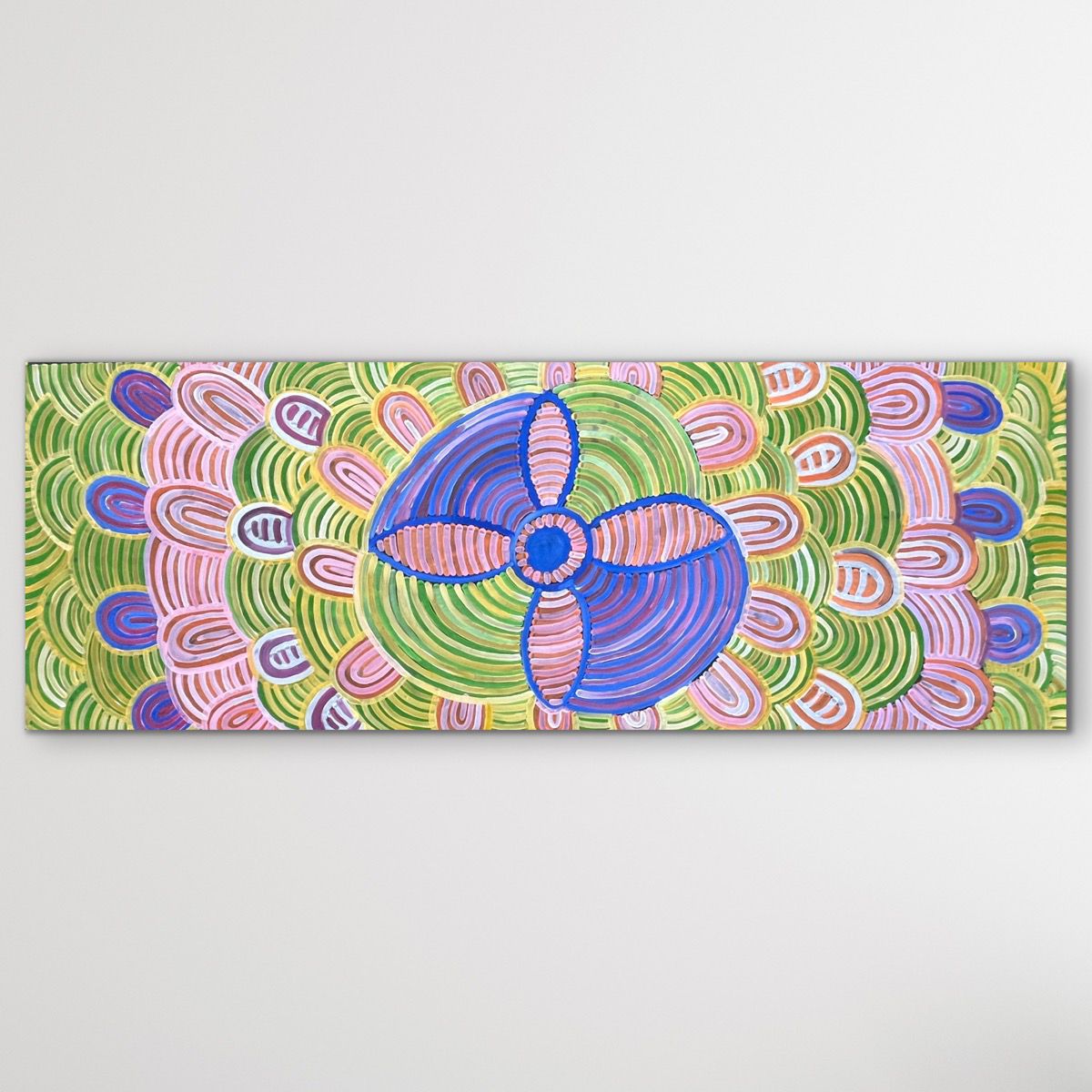 "Awelye" original Aboriginal painting by Jessie Bird Ngale, 196cm x 72cm - authentic Indigenous Australian artwork