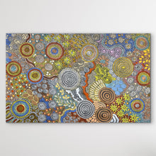 Load image into Gallery viewer, &quot;Budgerigar Dreaming &amp; Bush Tucker&quot; Julieanne Nungurrayi Turner 140cm x 88cm
