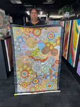 Load image into Gallery viewer, &quot;Budgerigar Dreaming &amp; Bush Tucker&quot; Julieanne Nungurrayi Turner 140cm x 88cm
