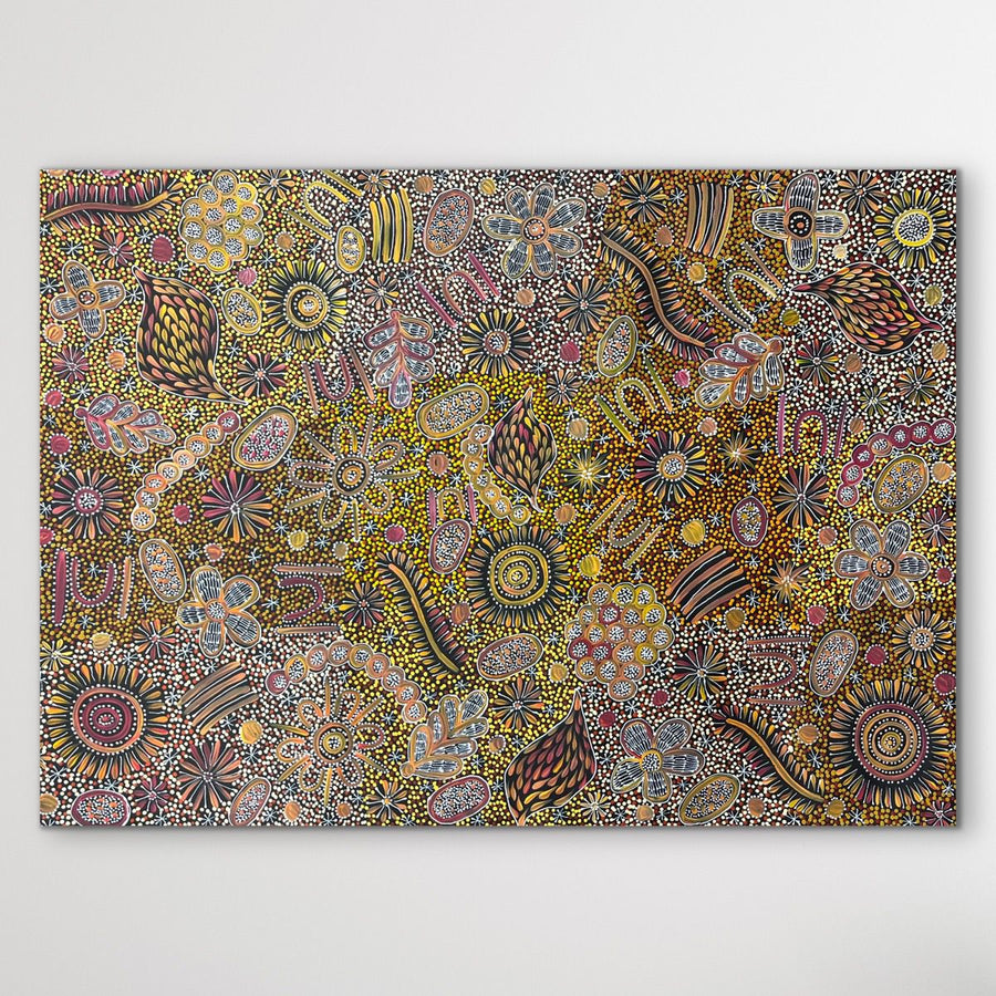 "My Country" original Aboriginal painting by Belinda Golder Kngwarreye, 93cm x 129cm - authentic Indigenous Australian artwork