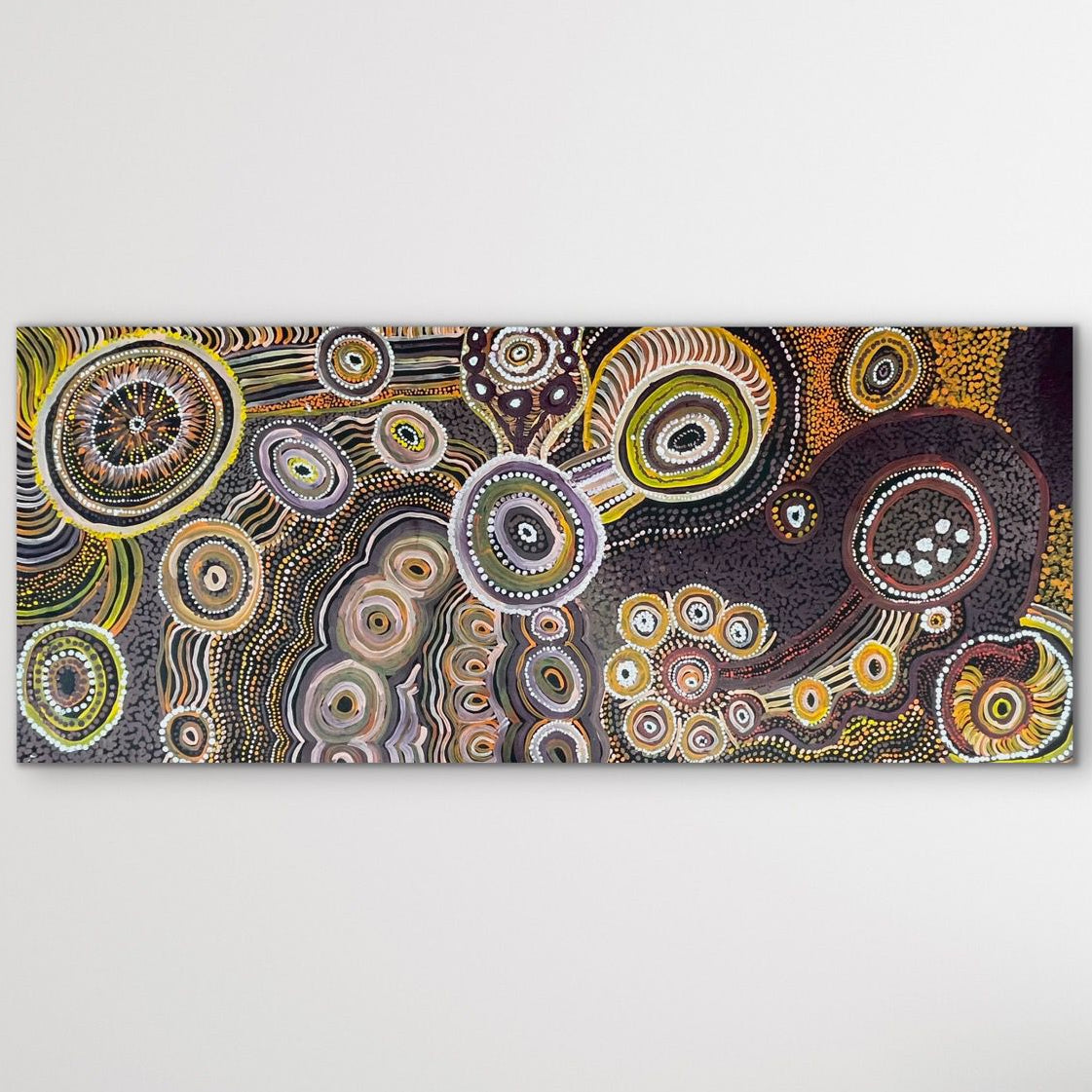 "Seven Sisters Dreaming (Kungkarangkalpa Tjukurpa)" original Aboriginal painting by Tanya Brady, 199cm x 86cm - authentic Indigenous Australian artwork