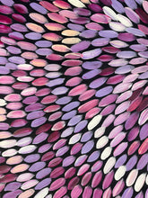 Load image into Gallery viewer, Medicine Leaves Australian Aboriginal Art Tansy Martin 77cm x 73cm displayed on white wall detailed artwork
