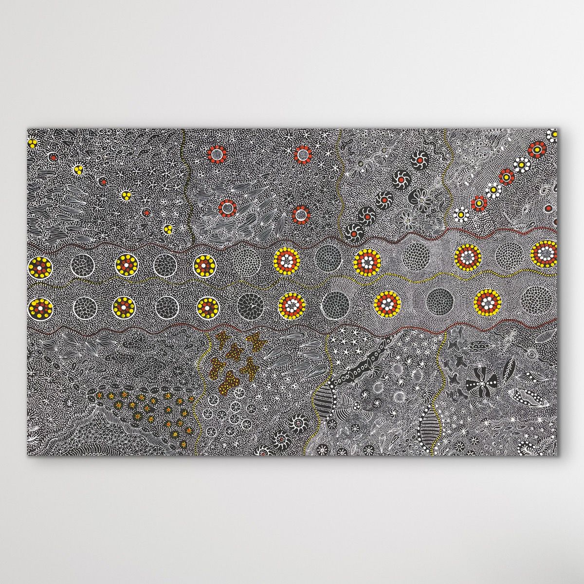 "My Country" original Aboriginal painting by Rayleen Pula Price, 150cm x 95cm - authentic Indigenous Australian artwork