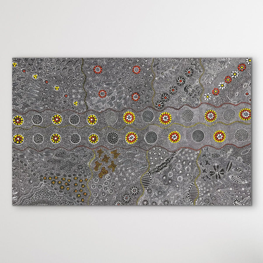 "My Country" original Aboriginal painting by Rayleen Pula Price, 150cm x 95cm - authentic Indigenous Australian artwork