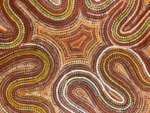 Load image into Gallery viewer, Gwenda Turner Nungurrayi with original painting "Sand Dunes (Tali)" - Aboriginal artist
