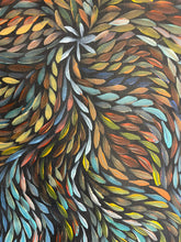Load image into Gallery viewer, "Bush Medicine Leaves" by Rachael Nambula - gallery view, authentic Indigenous Australian art, 70cm x 69cm

