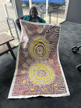 Load image into Gallery viewer, "Kapi Tjukul (Rock Holes)" original Aboriginal painting by Yaritji Heffernan, 171cm x 98cm - authentic Indigenous Australian artwork
