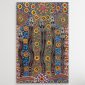"Dreamtime Sisters" Cindy Wallace 72cm x 45cm