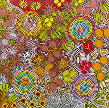 Load image into Gallery viewer, "Budgerigar Dreaming" original Aboriginal painting by Julieanne Turner Nungurrayi, 62cm x 61cm - authentic Indigenous Australian artwork

