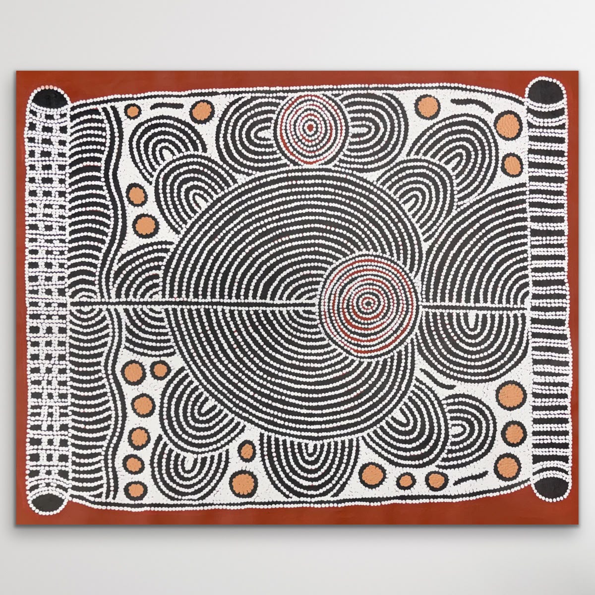 "Goanna Love Story" Debra Nangala McDonald 97cm x 77cm