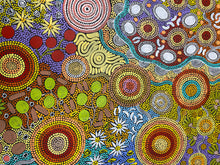 Load image into Gallery viewer, &quot;Budgerigar &amp; Bush Tucker&quot; Julieanne Nungurrayi Turner 194cm x 89cm
