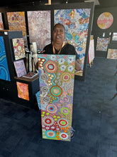 Load image into Gallery viewer, &quot;Budgerigar Dreaming Story and Bush Tucker&quot; Julieanne Nungurrayi Turner 41cm x 122cm
