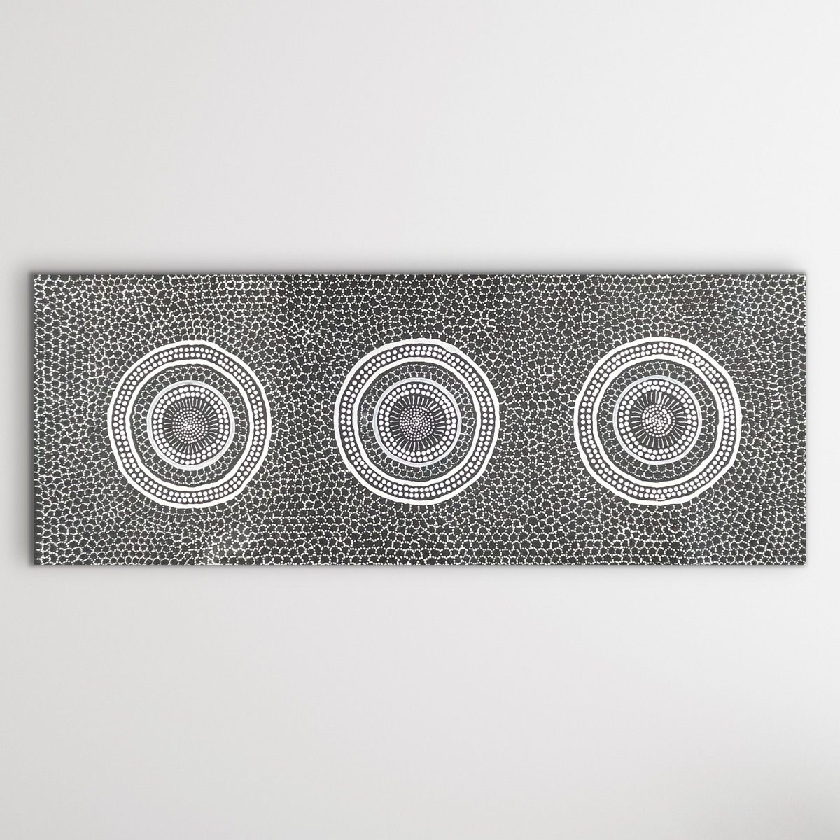 "Bush Onion" original Aboriginal painting by Nancy Martin Napangarti, 119cm x 47cm - authentic Indigenous Australian artwork