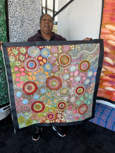 Load image into Gallery viewer, &quot;Budgerigar Dreaming and Bush Tucker Story&quot; Julieanne Nungurrayi Turner 96cm x 94cm
