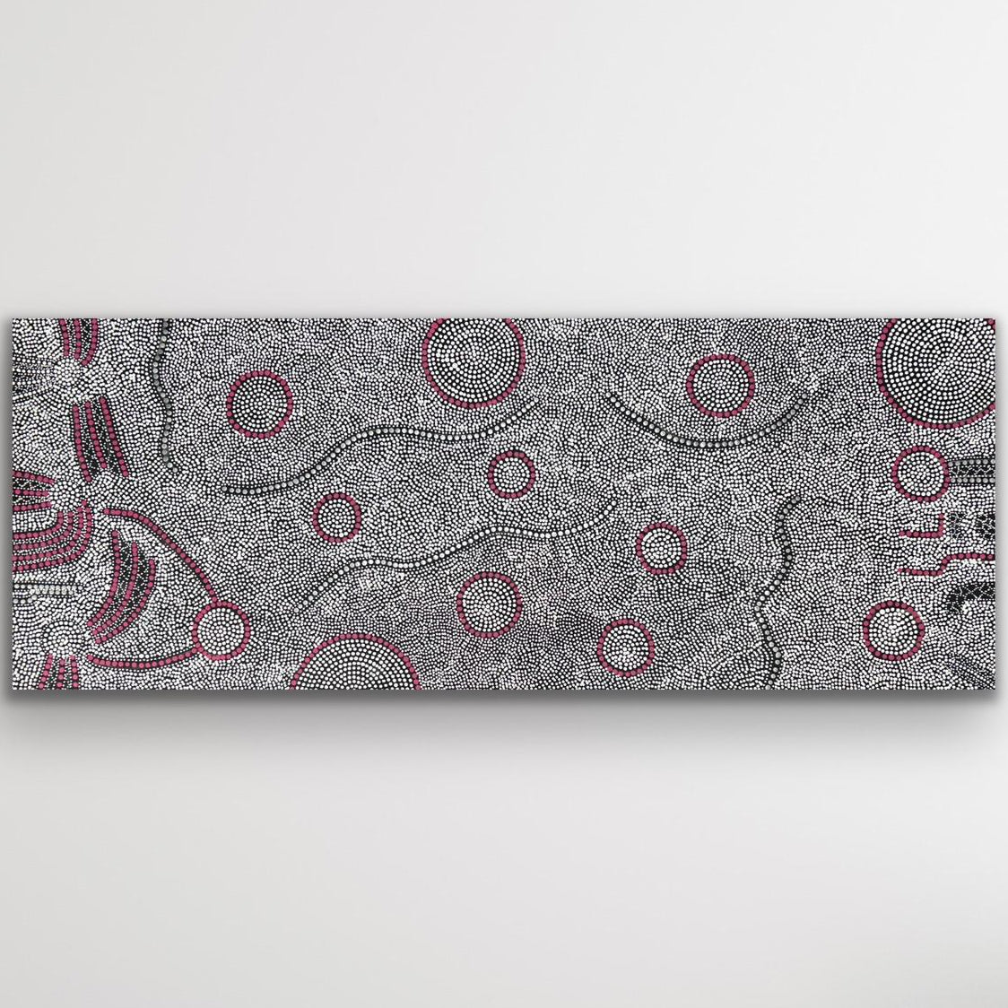 "Bush Onion" original Aboriginal painting by Nancy Martin Napangarti, 203cm x 78cm - authentic Indigenous Australian artwork
